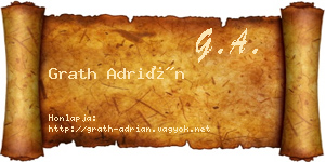Grath Adrián névjegykártya